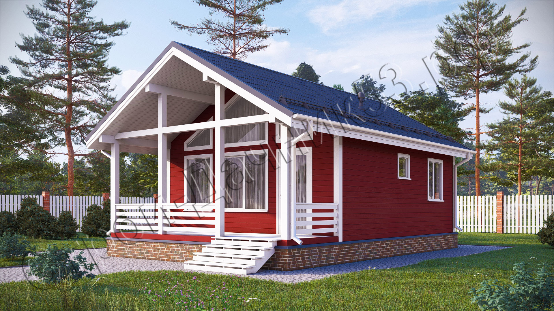 Проект каркасно-щитового дома Д–24